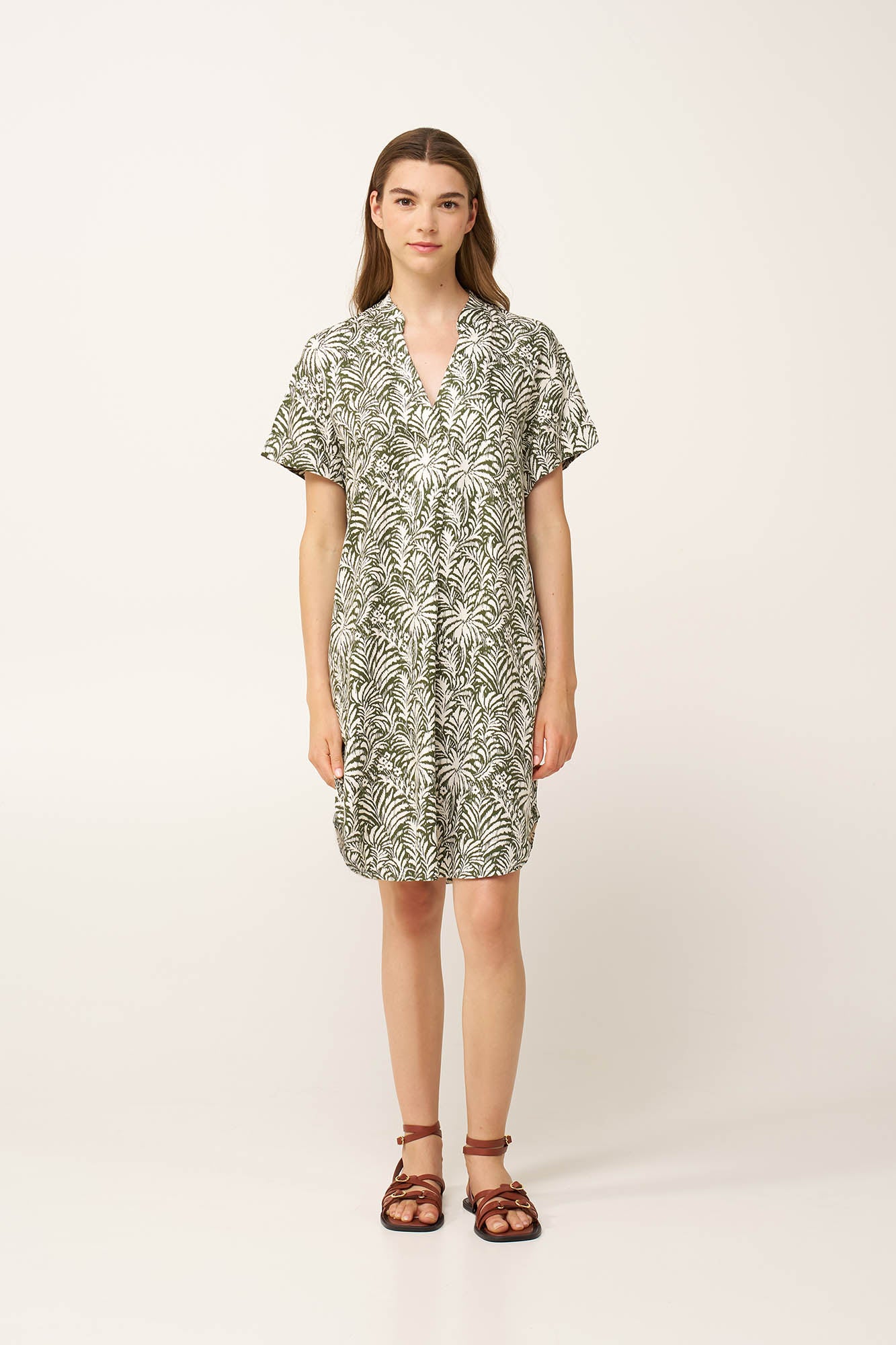 Vamp - Καλοκαιρινό Φόρεμα από Ποπλίνα με V