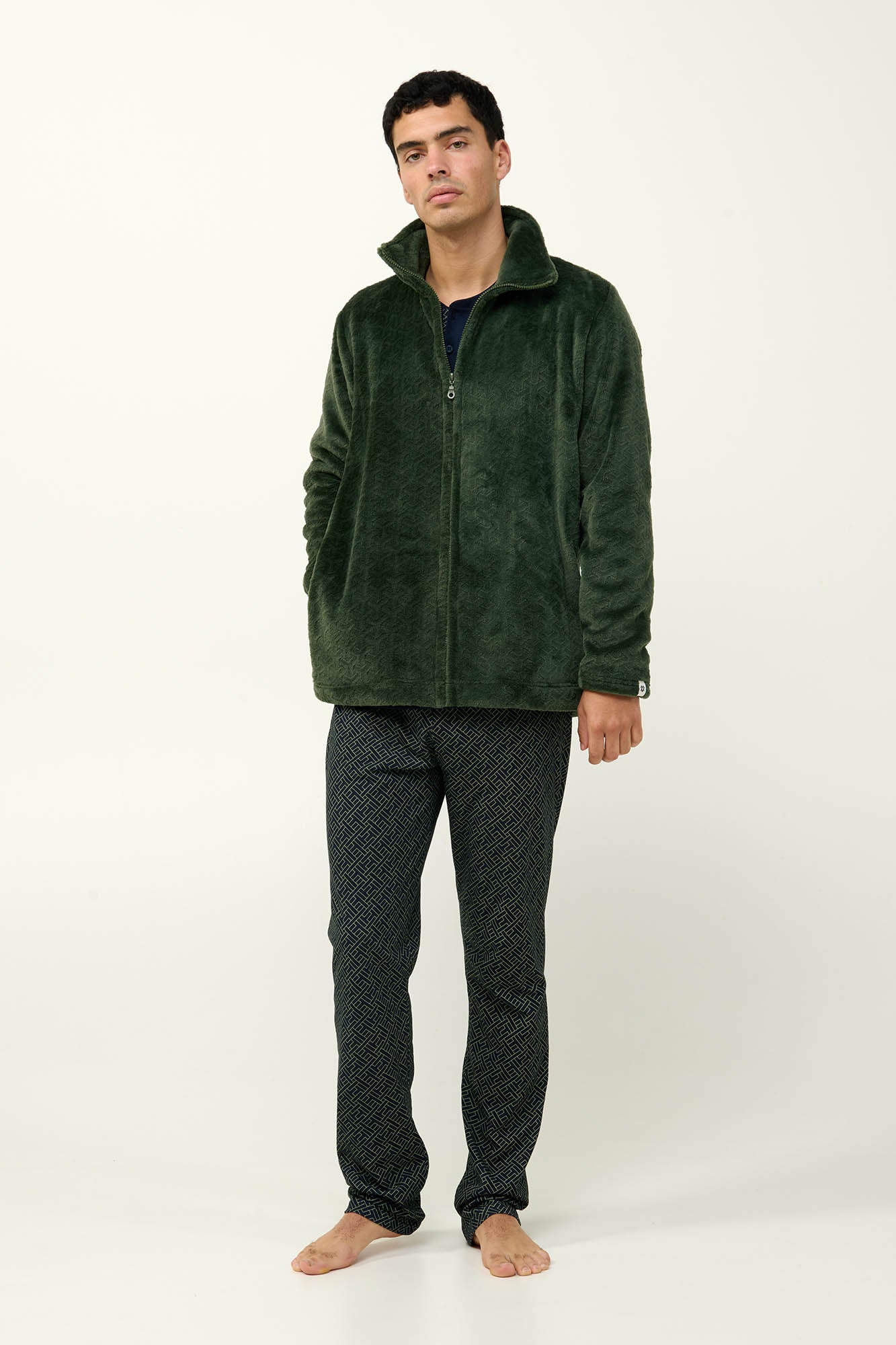 Vamp - Ανδρικό Fleece Τζάκετ με Φερμουάρ