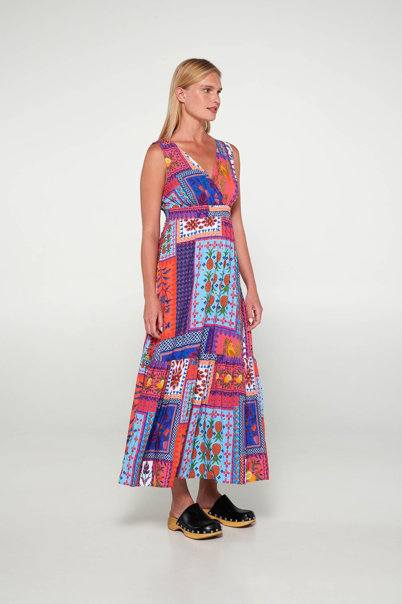 Vamp - Εμπριμέ Μακρύ Φόρεμα