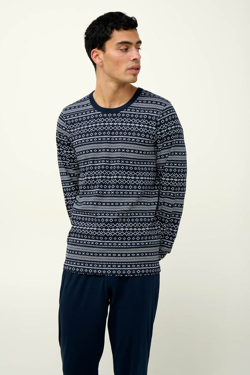 Vamp - Ανδιρκή Βαμβακερή Πυτζάμα με Μανσέτες