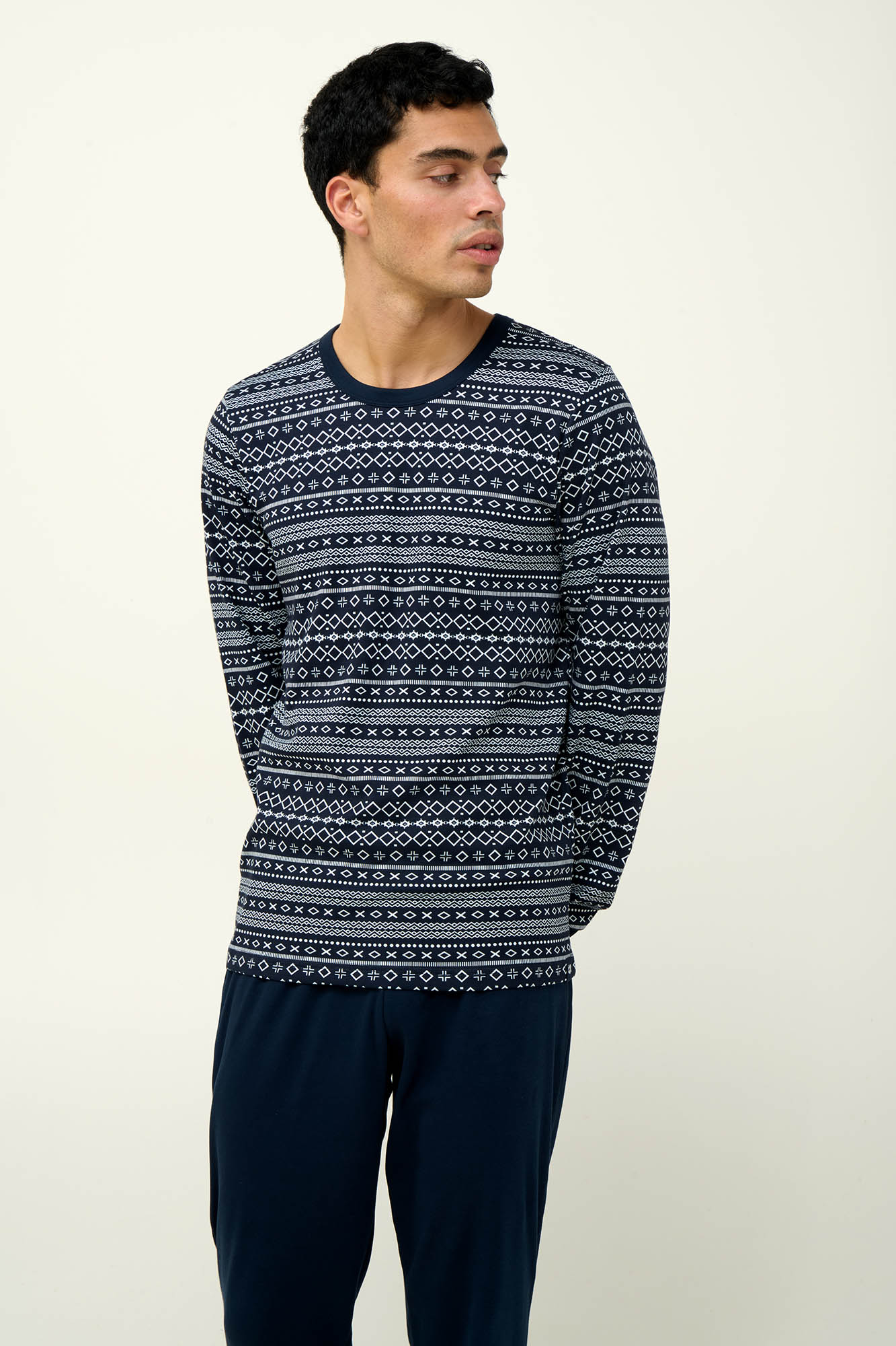 Vamp - Ανδιρκή Βαμβακερή Πυτζάμα με Μανσέτες