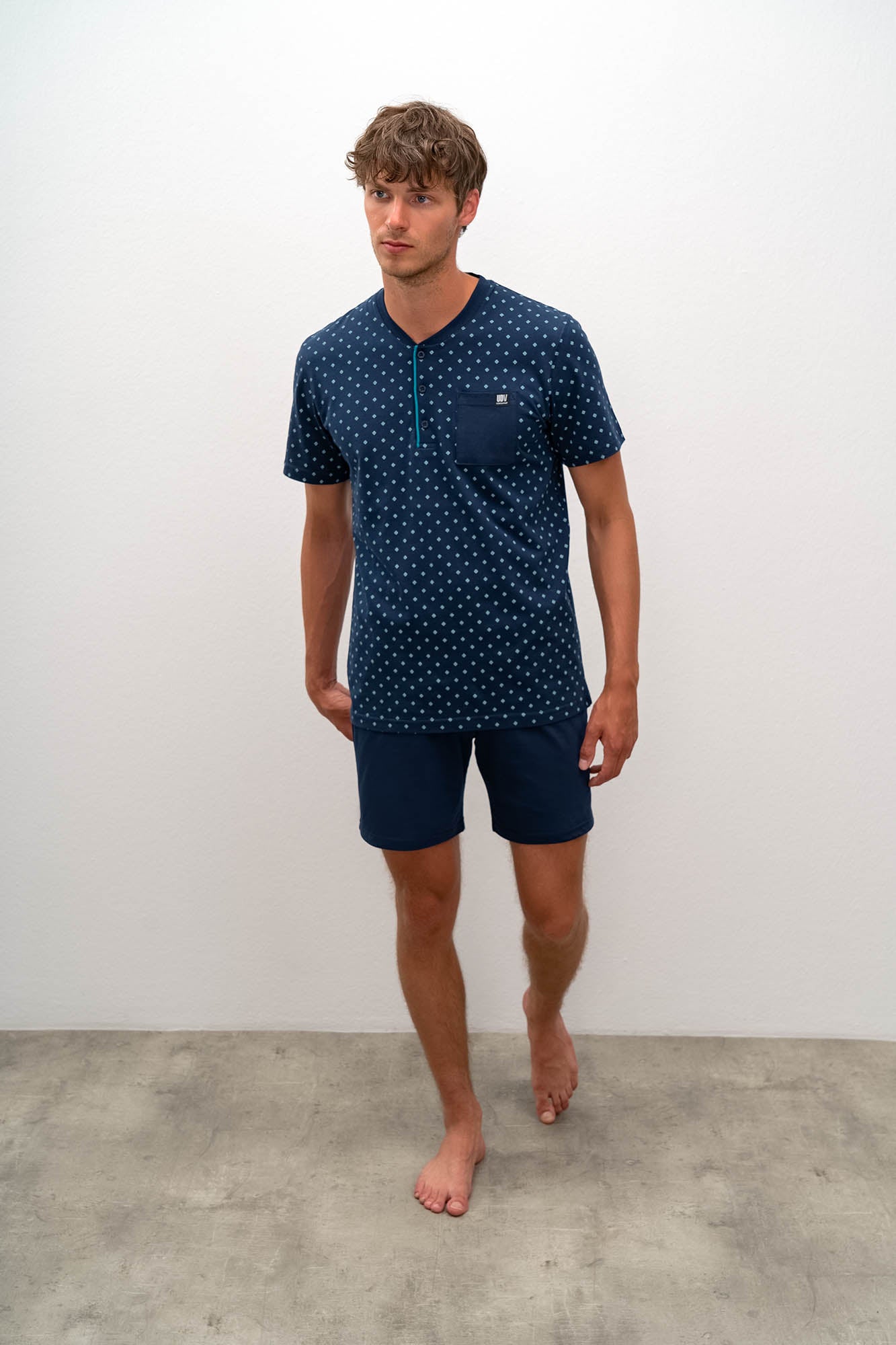 Vamp - Εμπριμέ Πυτζάμα με Κουμπιά