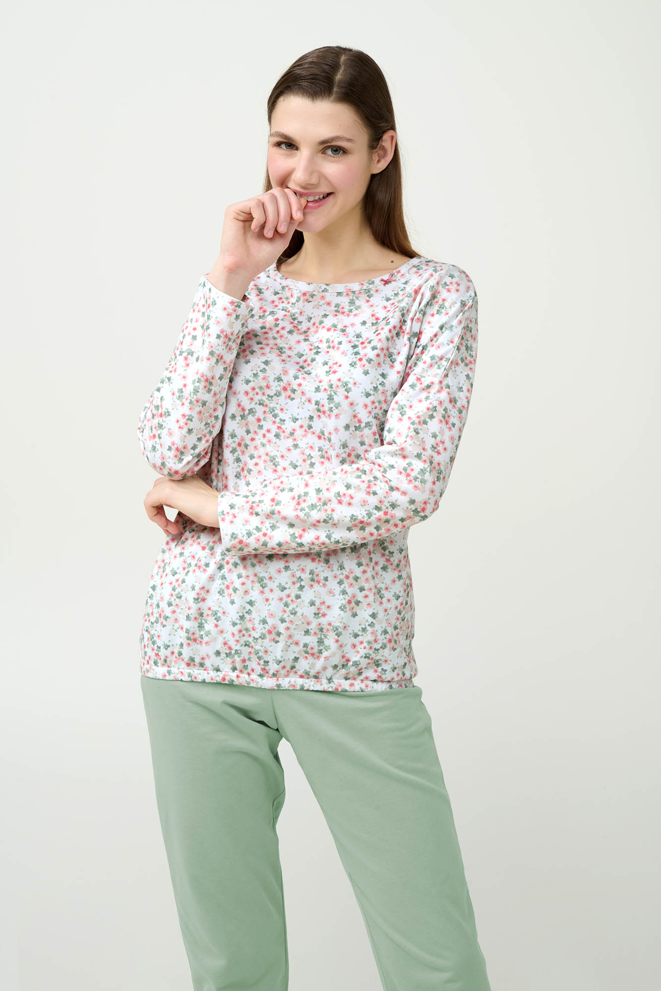 Vamp - Γυναικεία Φούτερ Πυτζάμα με Μανσέτες