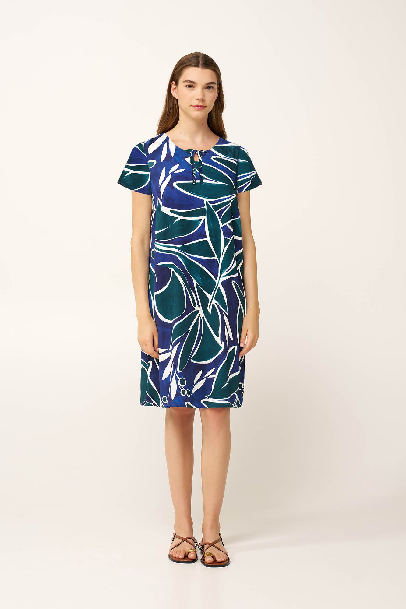 Vamp - Καλοκαιρινό Ωκεάνιο Φόρεμα από Ποπλίνα