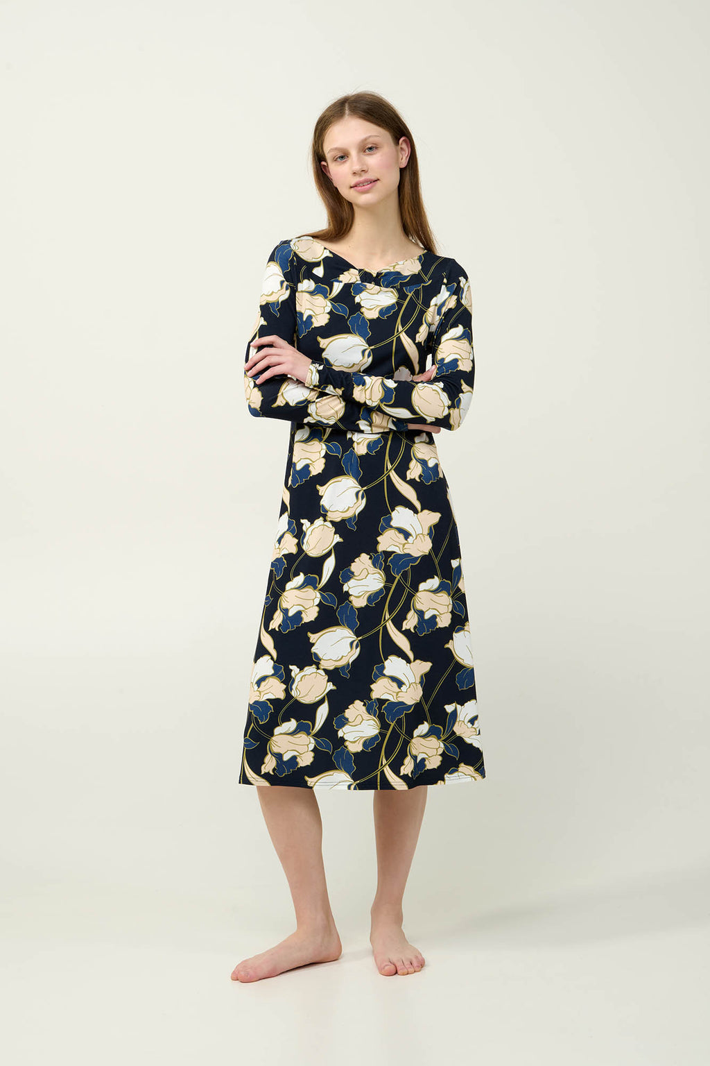 Vamp - Γυναικείο Φλοράλ Νυχτικό Viscose