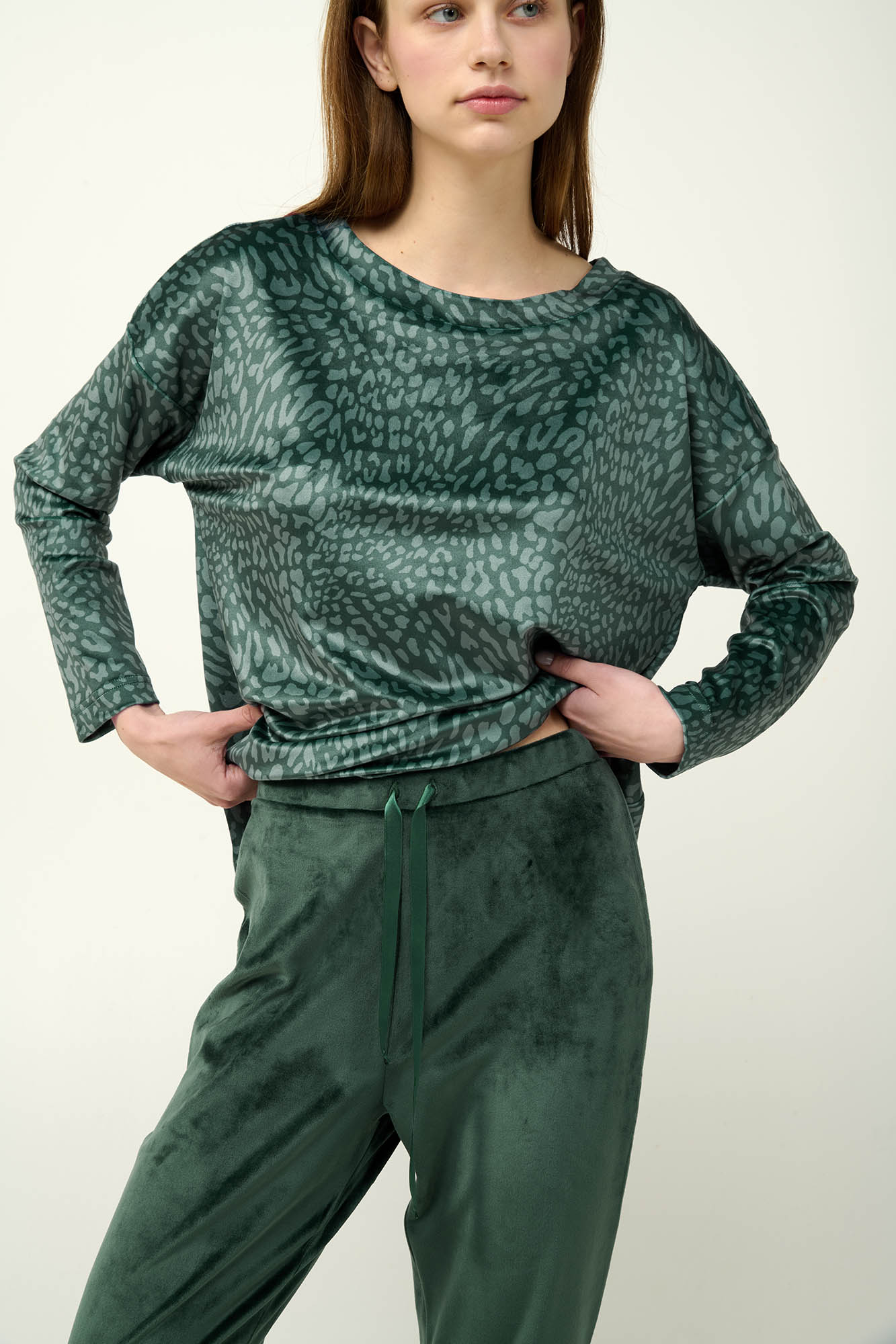 Vamp - Γυναικείο Velvet Σετ Σπιτιού