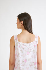 Harmony - Νυχτικό Εμπριμέ Cotton Modal Κλασσικό Με Φαρδιά Ράντα Και Κουμπιά