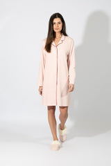 Harmony - Νυχτικό Μονόχρωμο Σακάκι Cotton/Modal  Pink