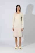 Harmony - Νυχτικό Μονόχρωμο Πατιλέτα Με Δαντέλα Cotton/Modal  Beige