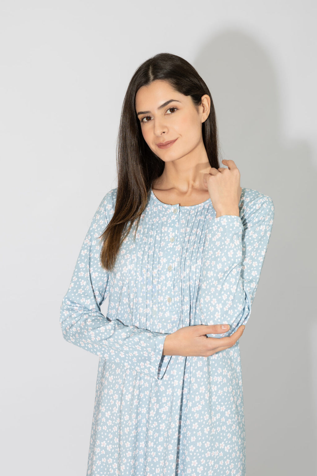 Harmony - Νυχτικό Κλασσικό Εμπριμέ Πατιλέτα Cotton/Modal