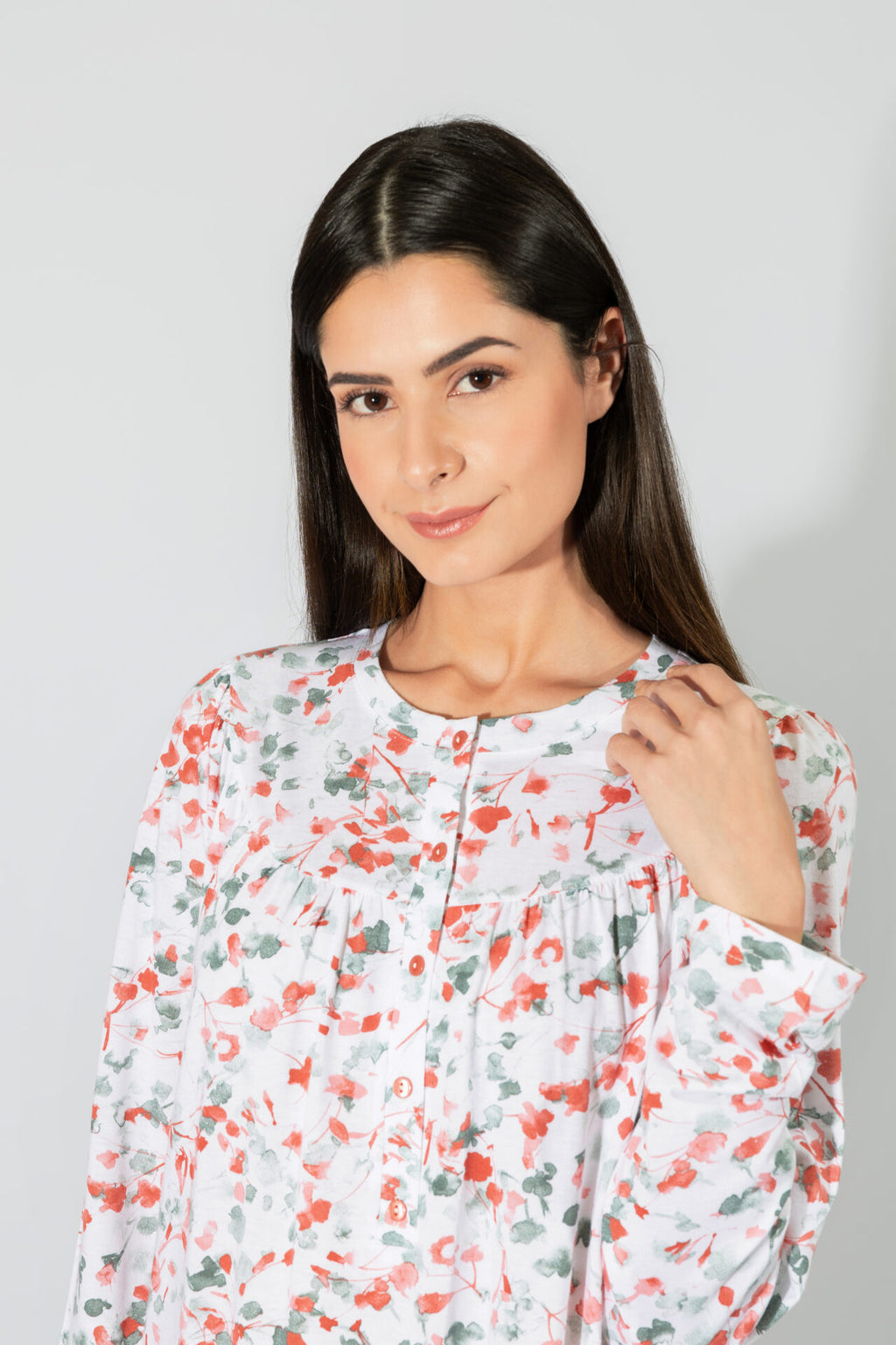 Harmony - Νυχτικό Κλασσικό Εμπριμέ Πατιλέτα Cotton/Modal