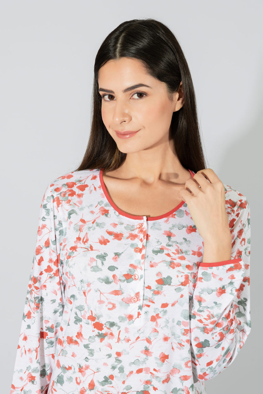 Harmony - Νυχτικό Εμπριμέ Πατιλέτα Cotton/Modal