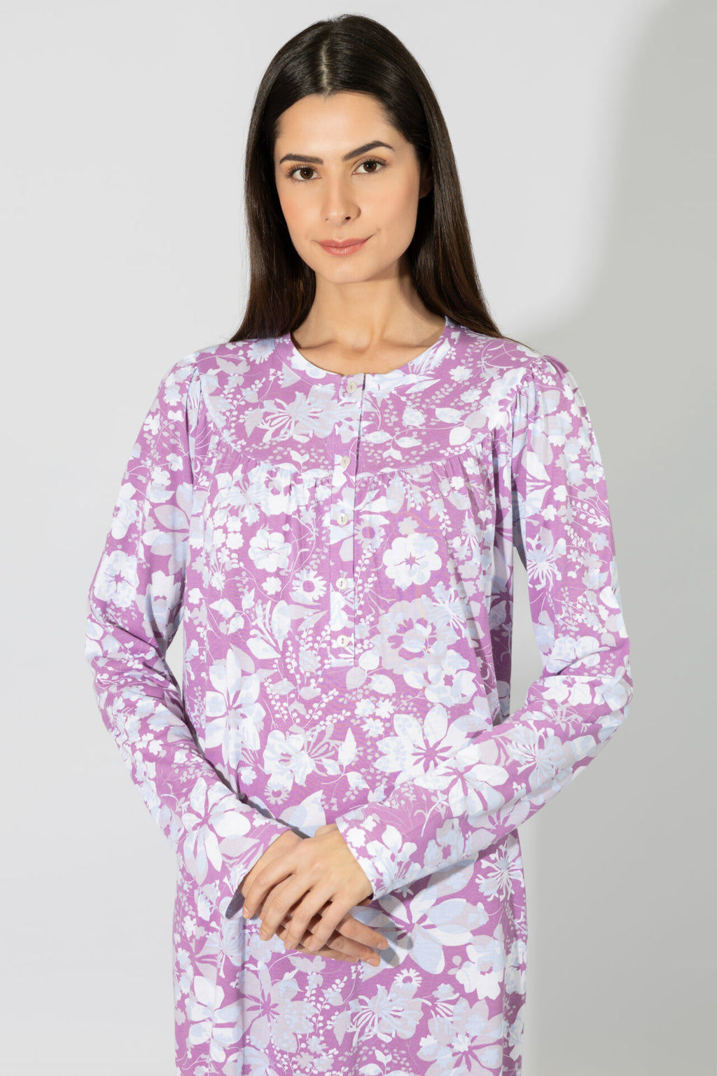 Harmony - Νυχτικό Κλασσικό Εμπριμέ Πατιλέτα Cotton/Modal