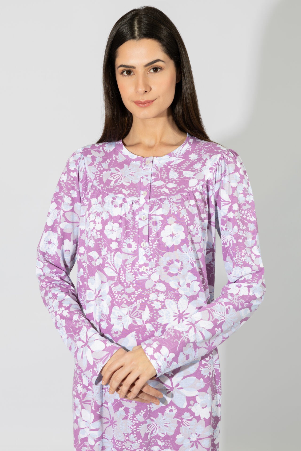 Harmony - Νυχτικό Κλασσικό Εμπριμέ Πατιλέτα Cotton/Modal