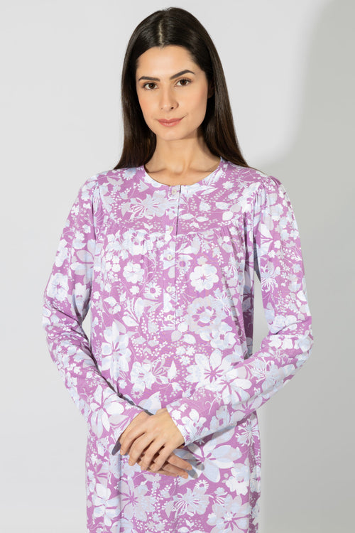 Harmony - Νυχτικό Κλασσικό Εμπριμέ Πατιλέτα Cotton/Modal