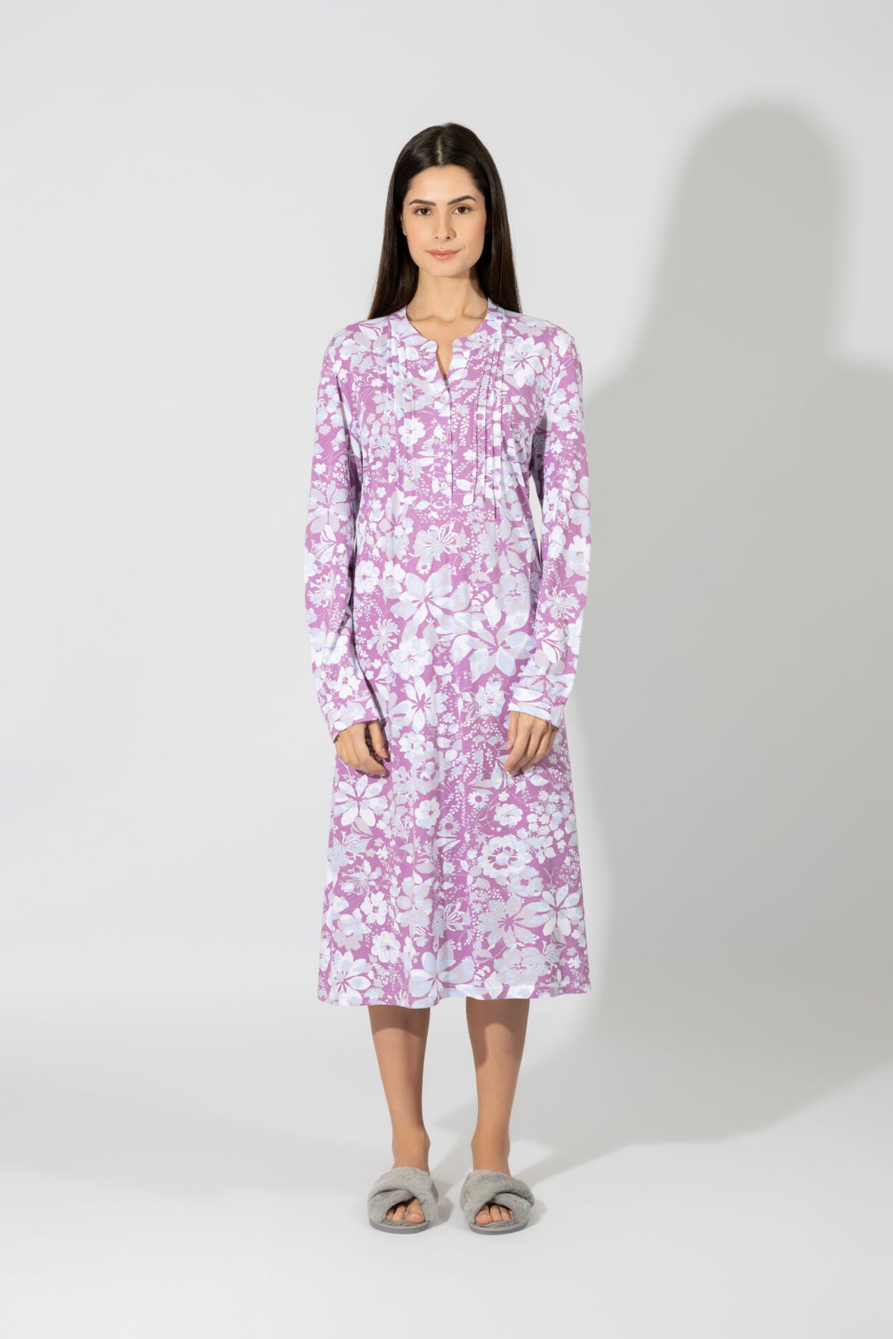 Harmony - Νυχτικό Κλασσικό Εμπριμέ Πατιλέτα Cotton/Modal