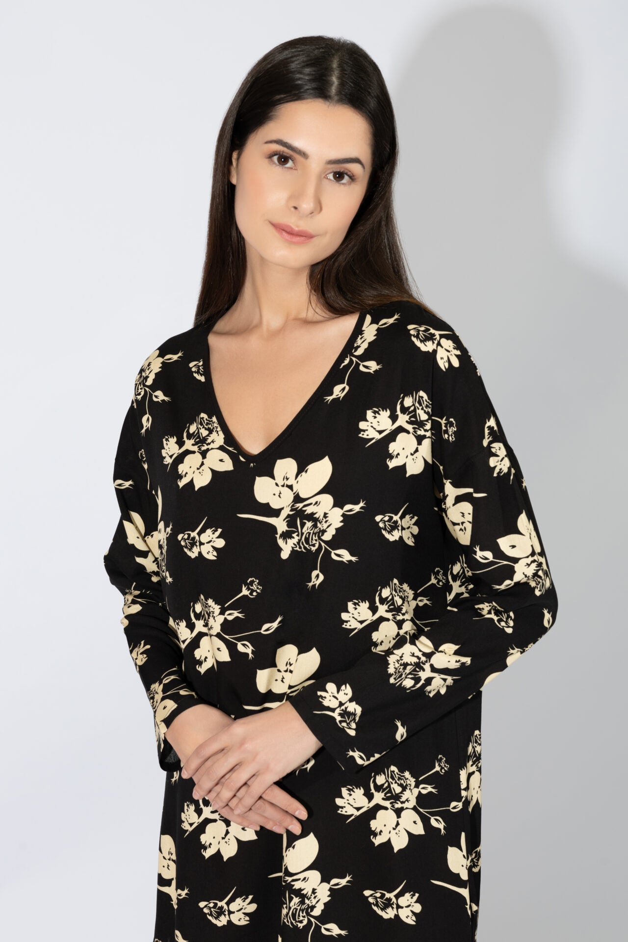 Harmony - Νυχτικό Oversized Εμπριμέ Viscose Σταθερή