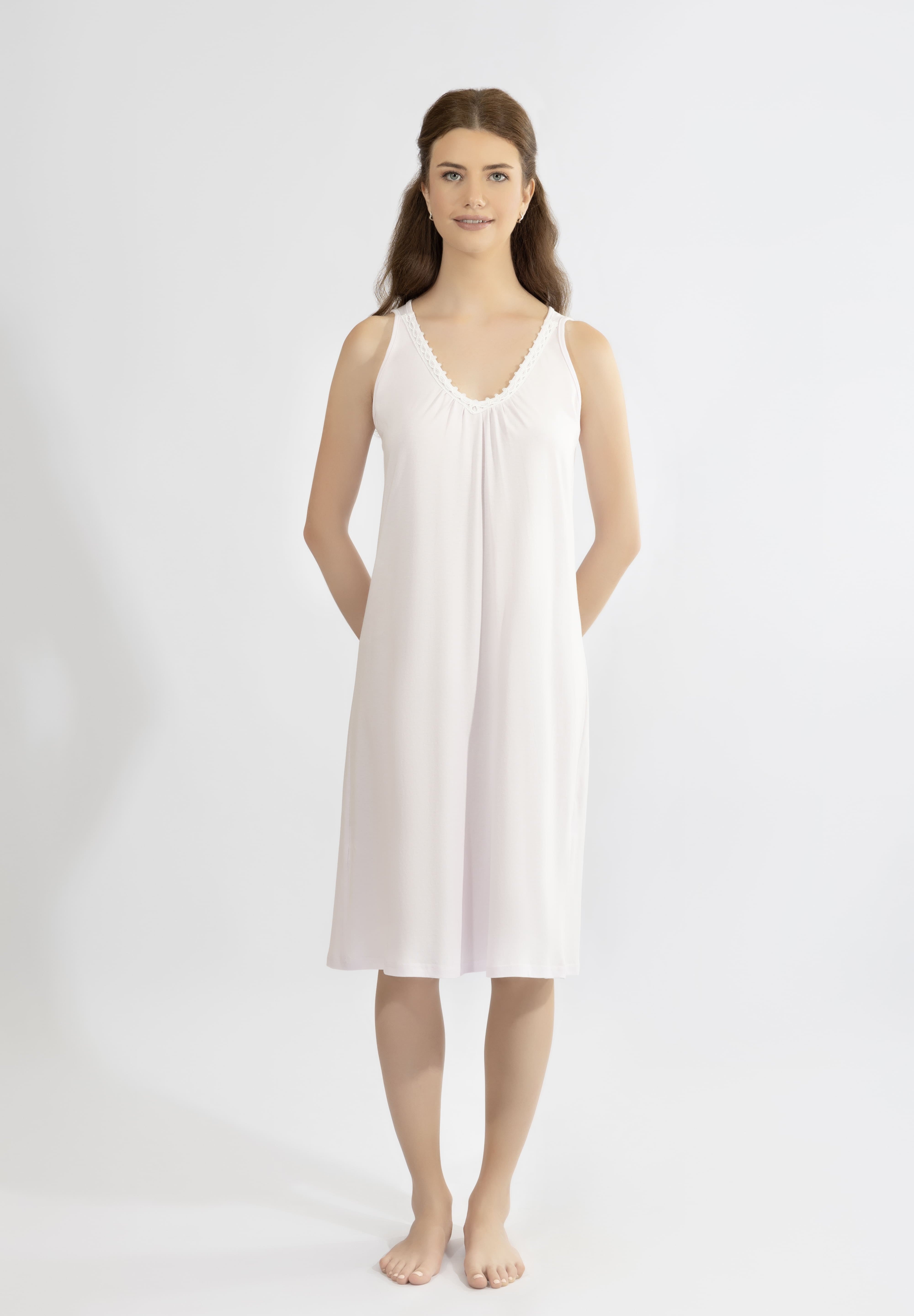 Harmony - Minimal Αμάνικο Νυχτικό 50% Cotton - 50% Modal
