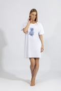 Harmony - Δροσερό Νυχτικό T-Shirt Με Μοτίβο Ανανά 50% Cotton - 50% Modal