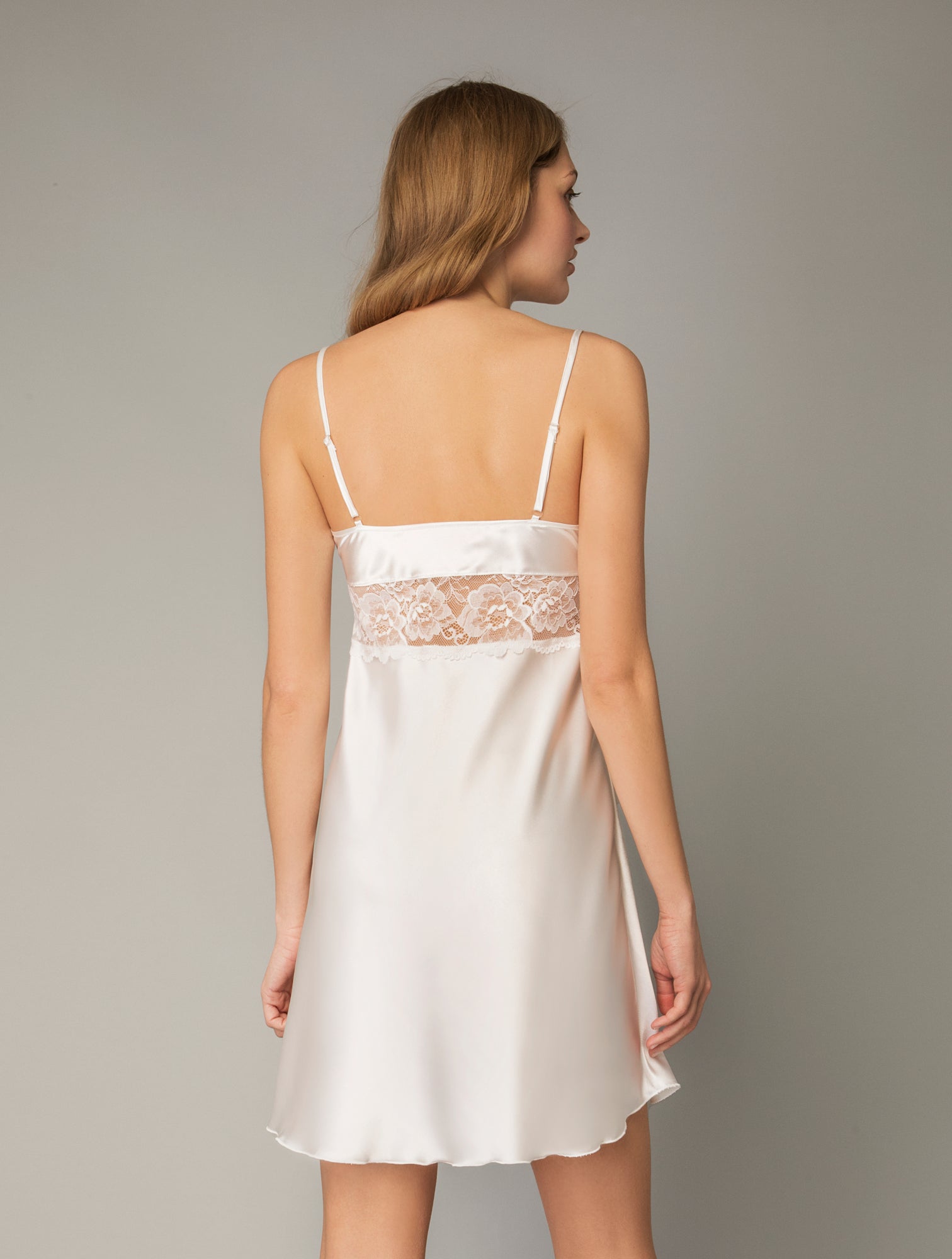 MilenaByParis - Νυφικό Σετ Σατέν Νυχτικό και Ρόμπα