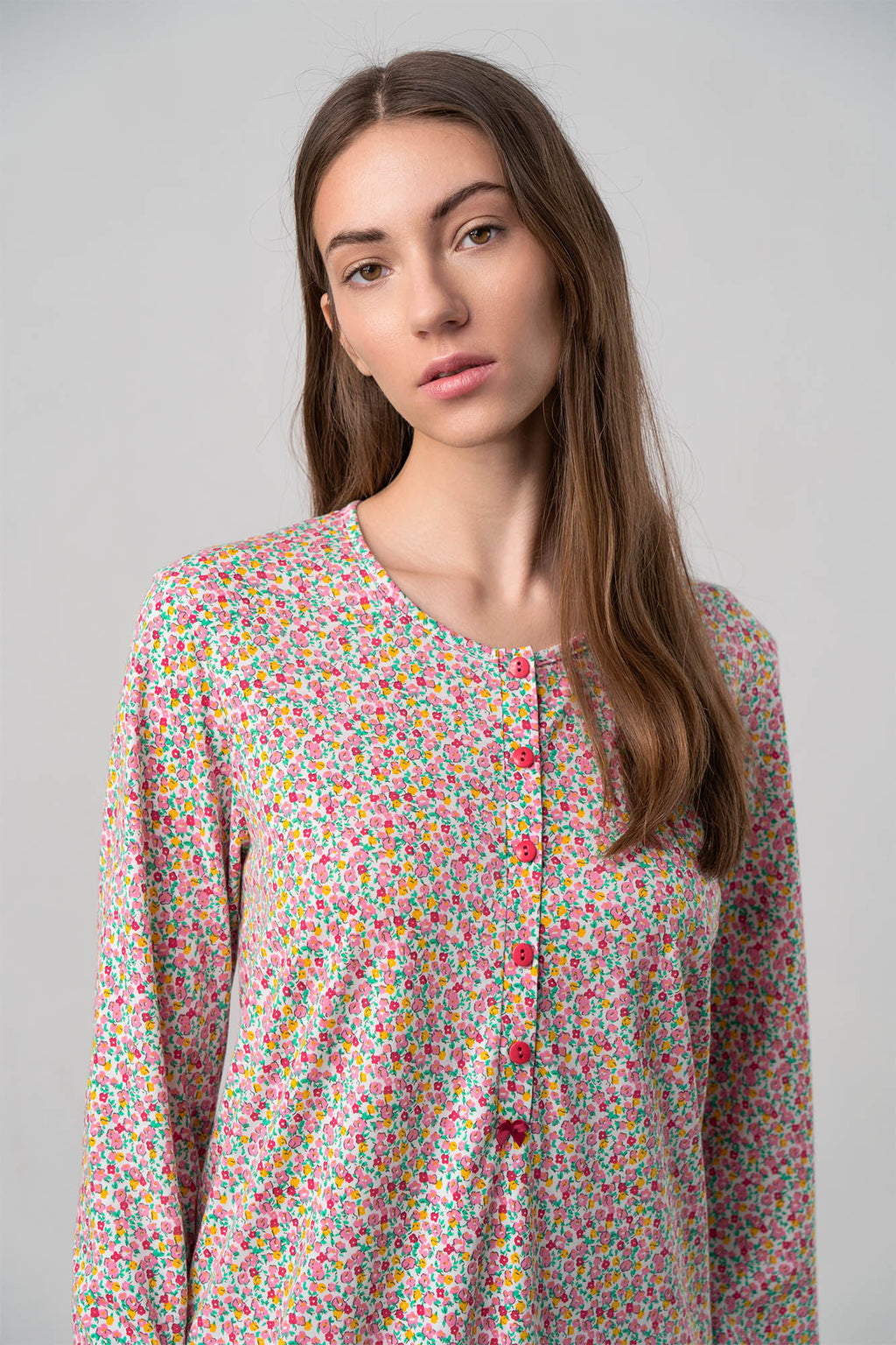 Vamp - Φλοράλ Νυχτικό με Πατιλέτα