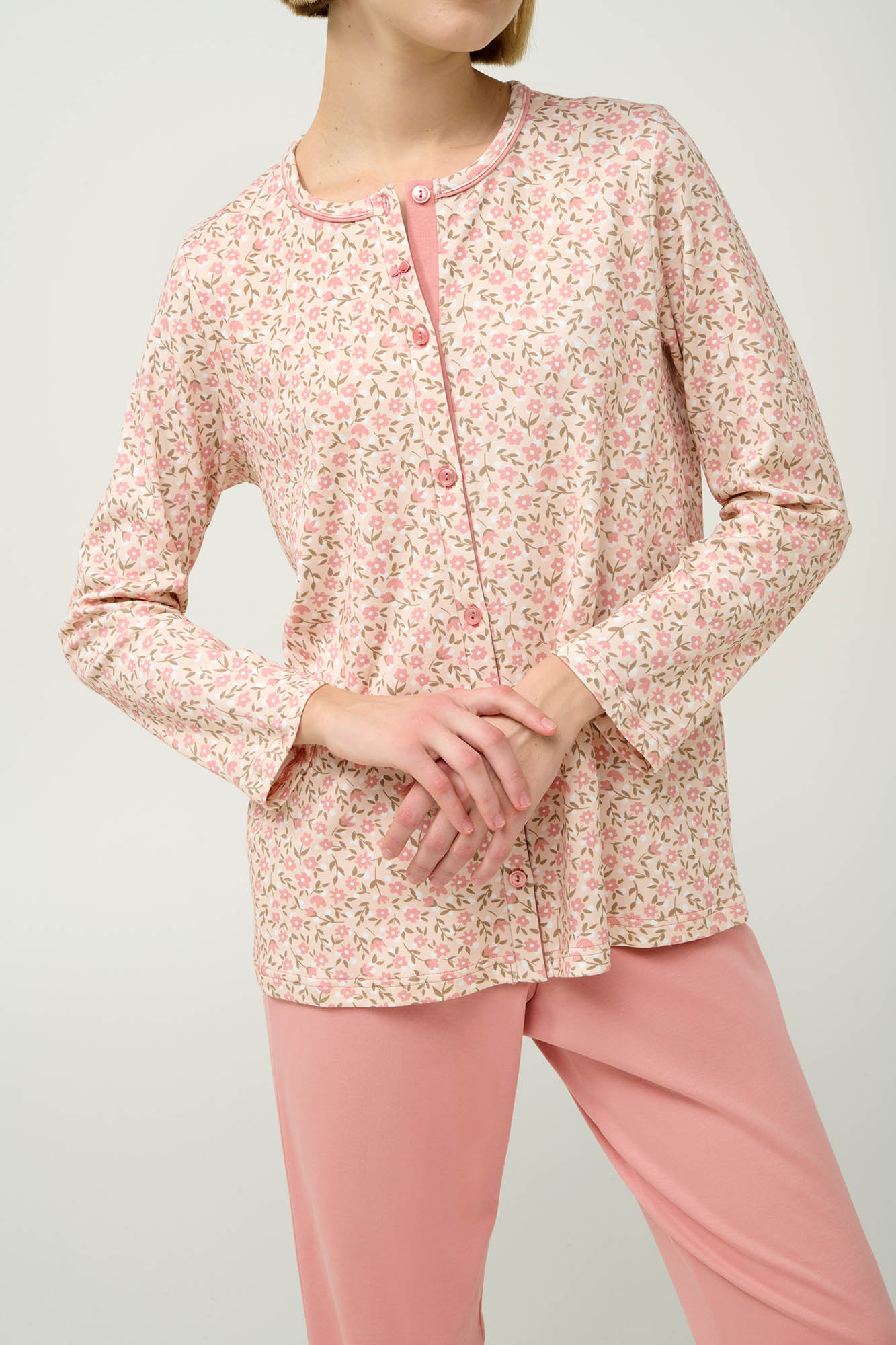 Vamp - Γυναικεία Βαμβακερή Κουμπωτή Πυτζάμα