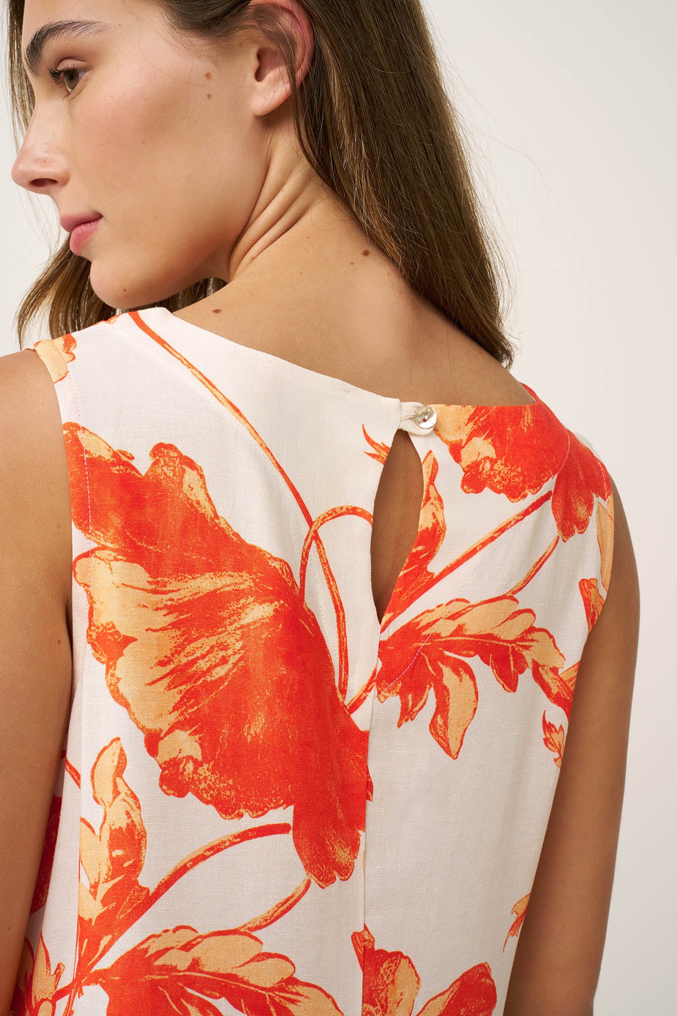 Vamp - Αμάνικο Καλοκαιρινό Φλοράλ Φόρεμα