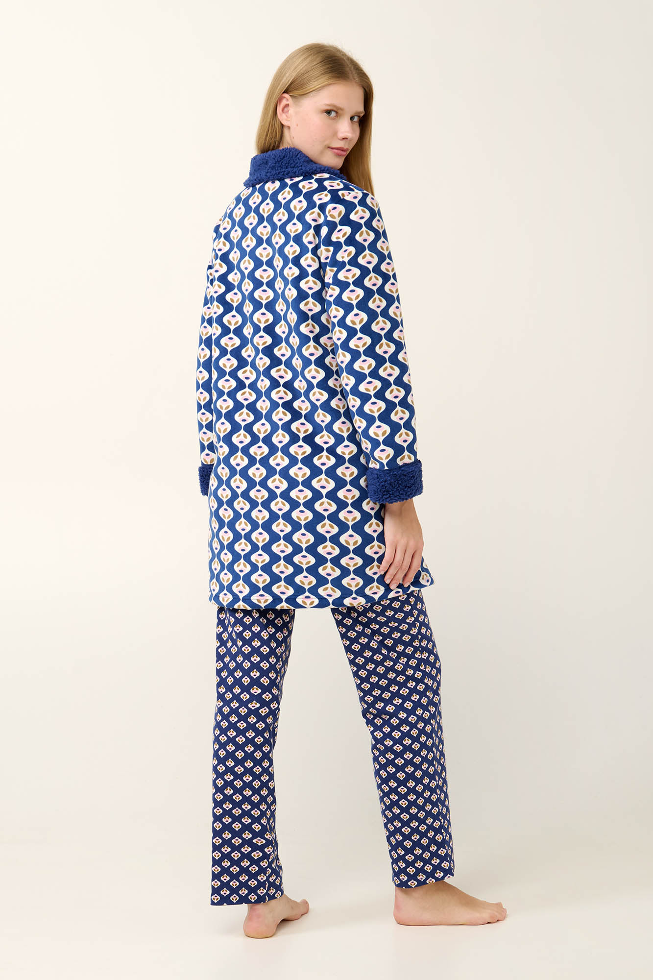 Vamp - Γυναικεία Ρόμπα Fleece με Κουμπιά