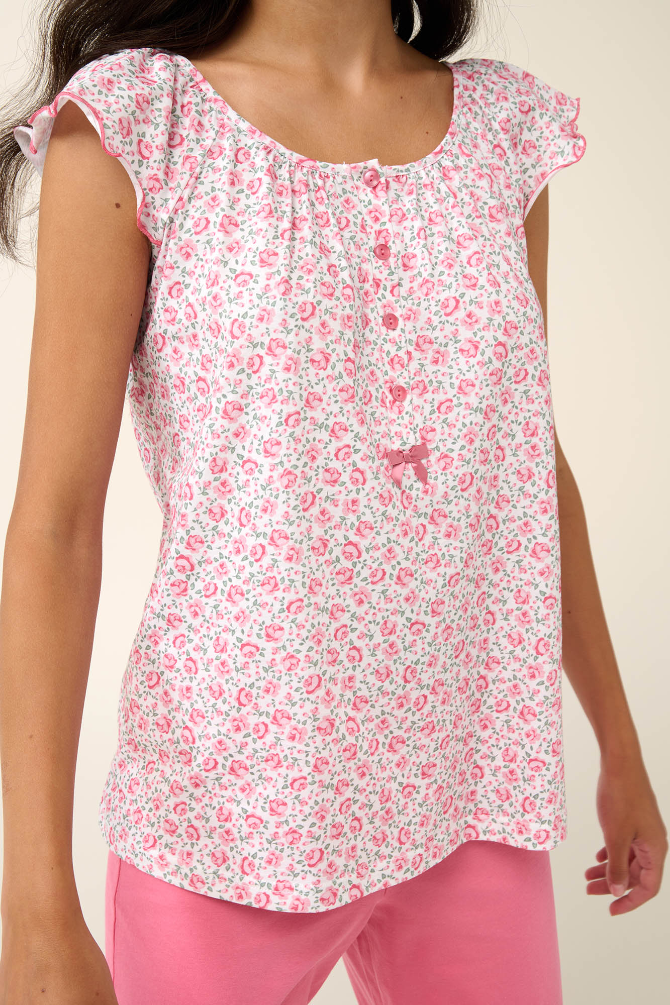 Vamp - Βαμβακερή Γυναικεία Πυτζάμα με Πατιλέτα