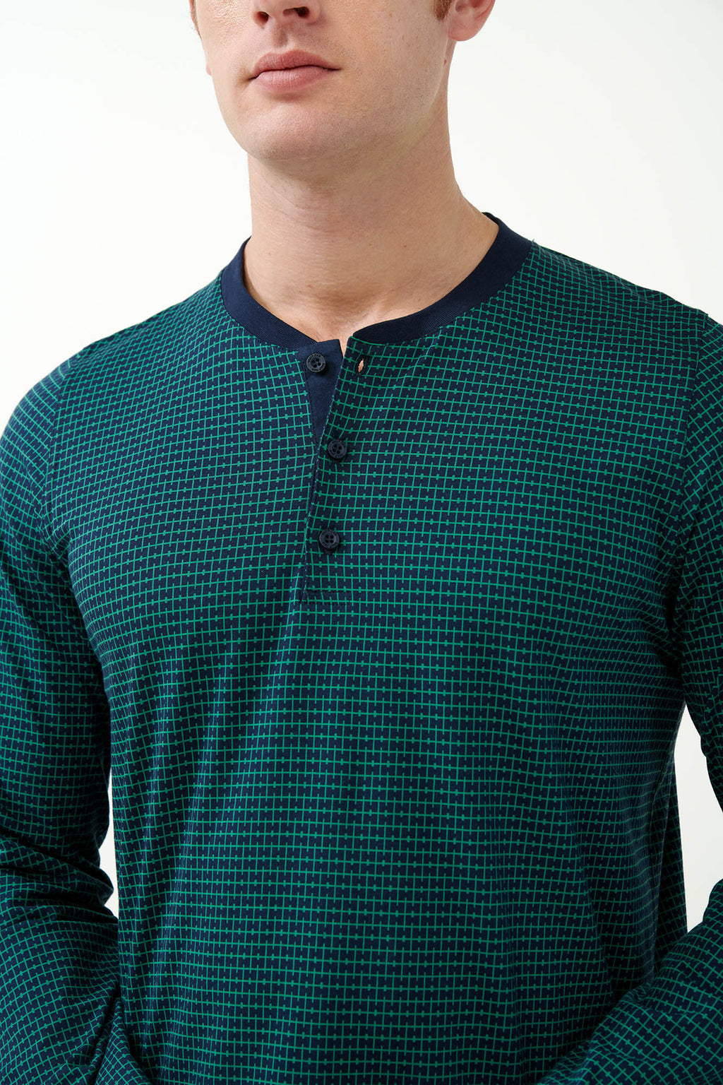 Vamp - Πυτζάμα Jersey με Γεμετρικό Μοτίβο