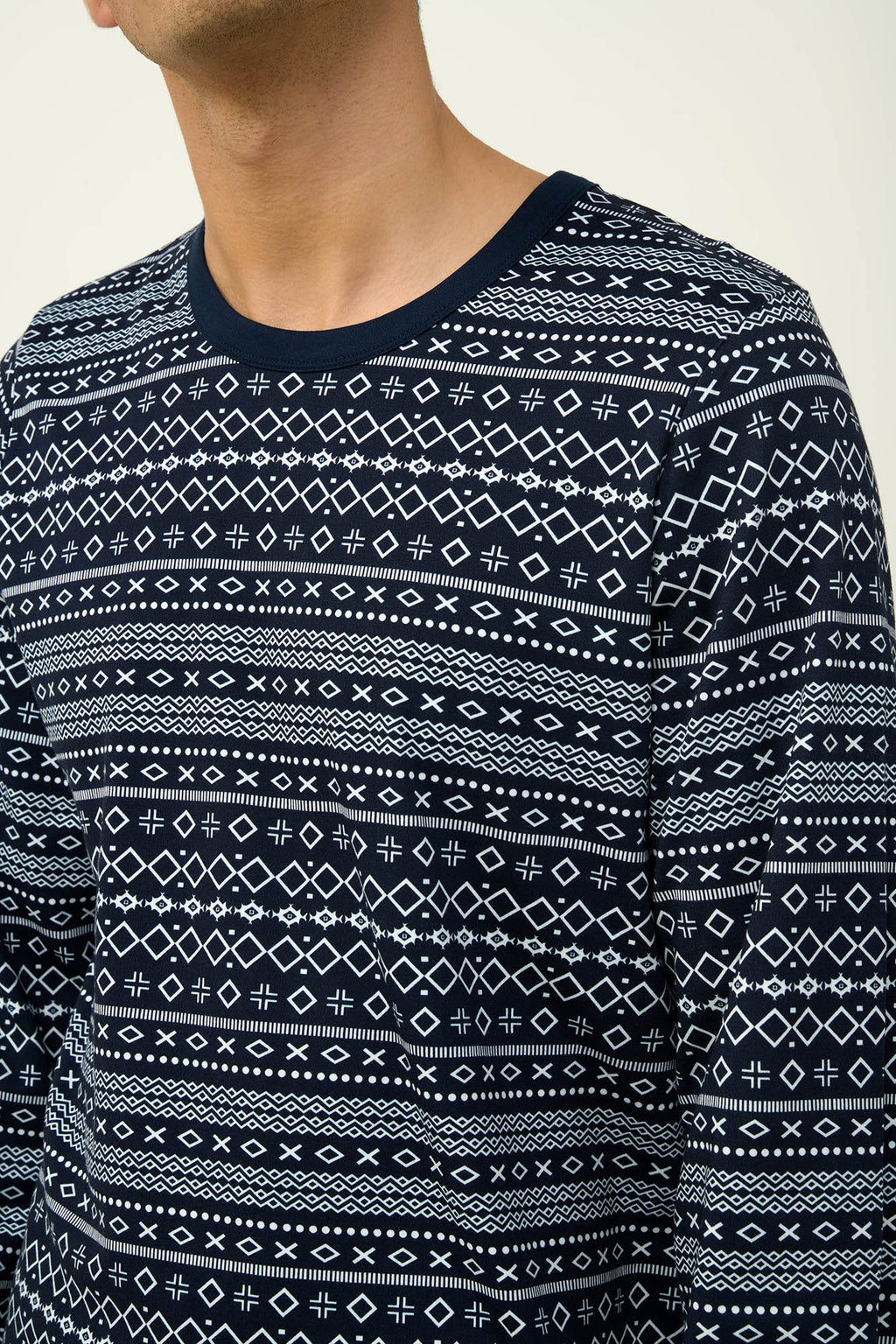 Vamp - Ανδιρκή Βαμβακερή Πυτζάμα με Μανσέτες