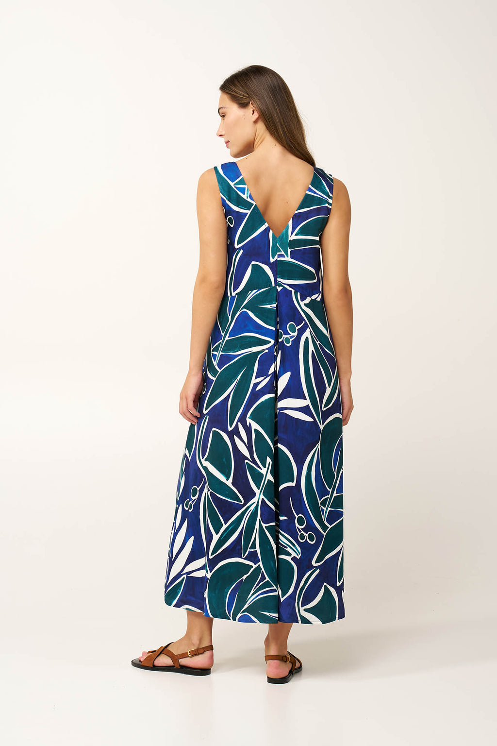 Vamp - Μακρύ Καλοκαιρινό Φόρεμα από Ποπλίνα