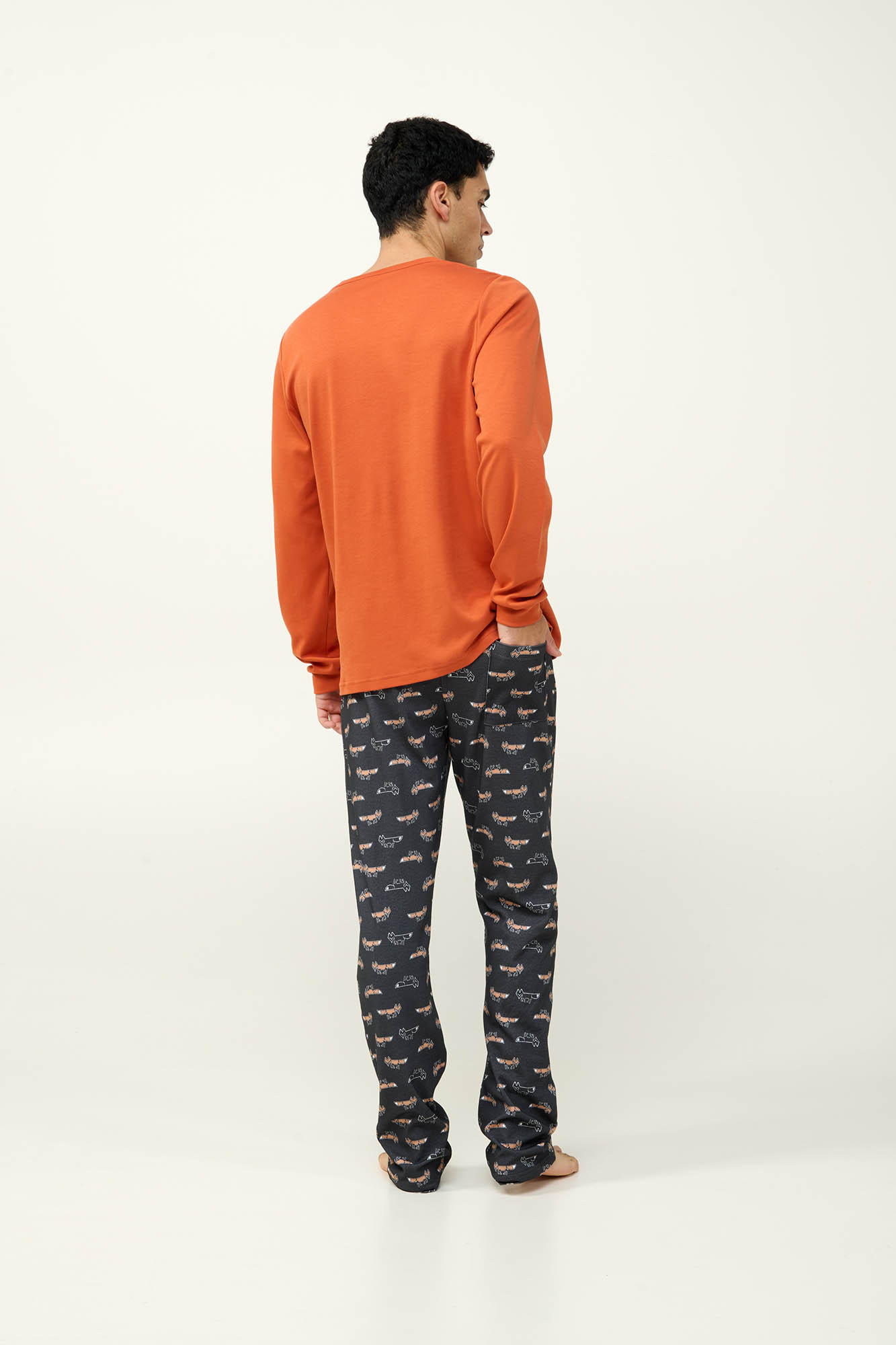 Vamp - Ανδρική Βαμβακερή Πυτζάμα με Μανσέτες