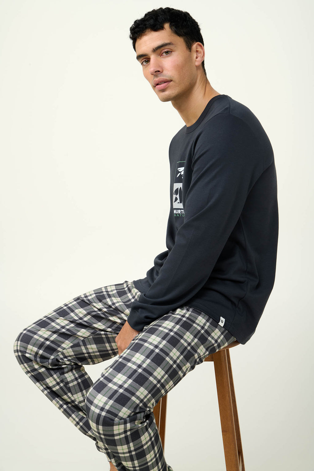 Vamp - Ανδρική Βαμβακερή Πυτζάμα με Μανσέτες