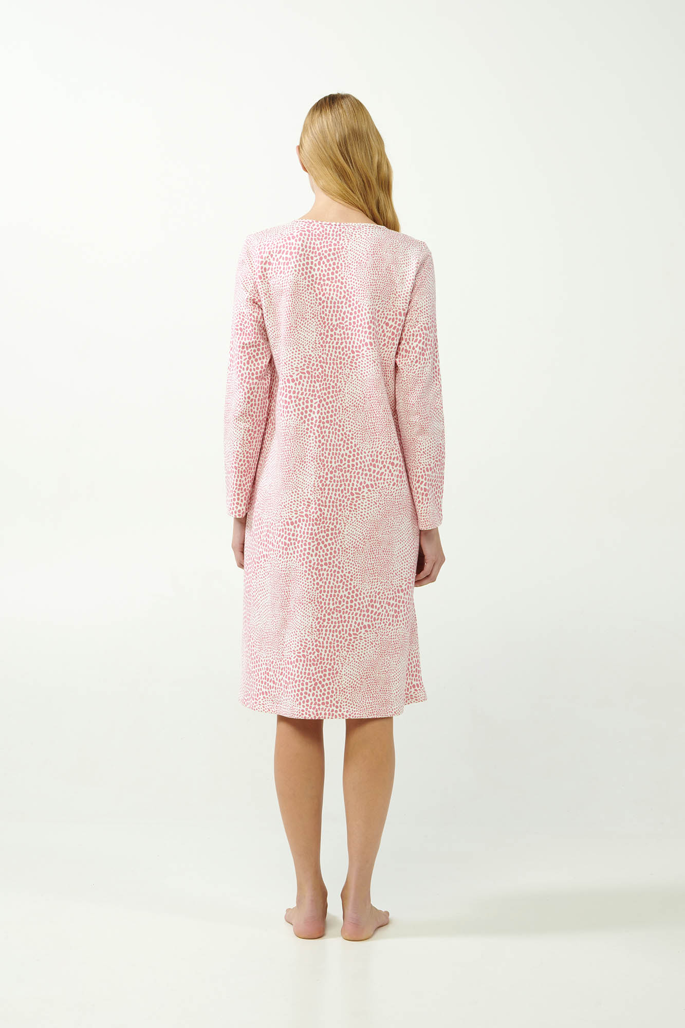 Vamp - Λεοπάρ Νυχτικό Φούτερ με V Λαιμόκοψη