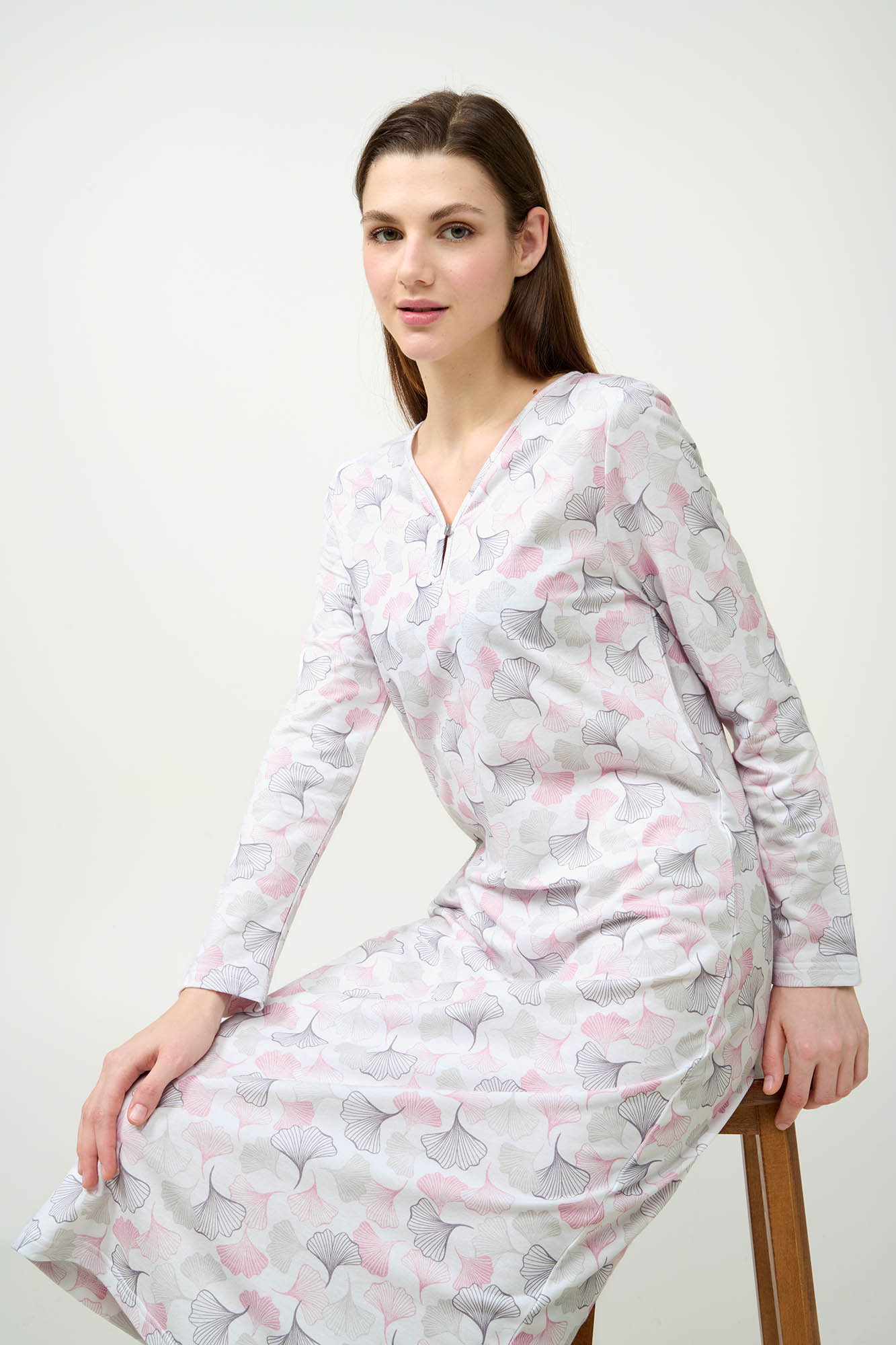 Vamp - Χειμερινό Βαμβακερό Φούτερ Νυχτικό