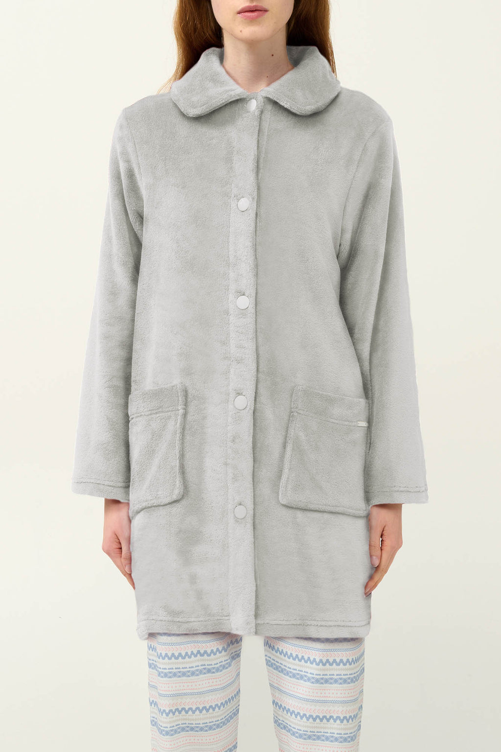 Vamp - Γυναικεία Ρόμπα Fleece με Κουμπιά