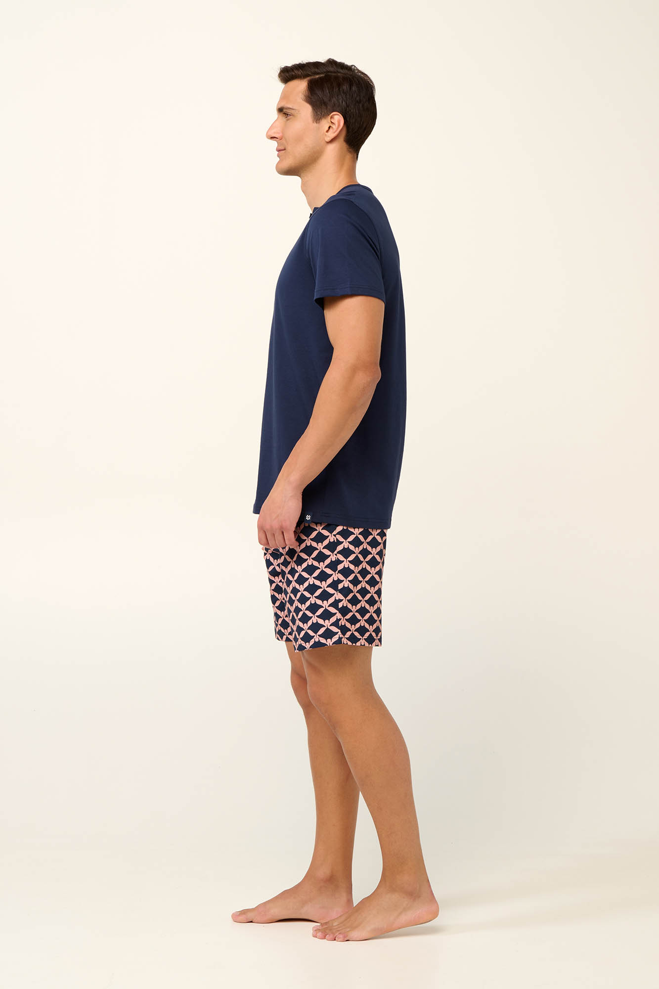 Vamp - Βαμβακερή Ανδρική Πυτζάμα με Κοντό Μανίκι