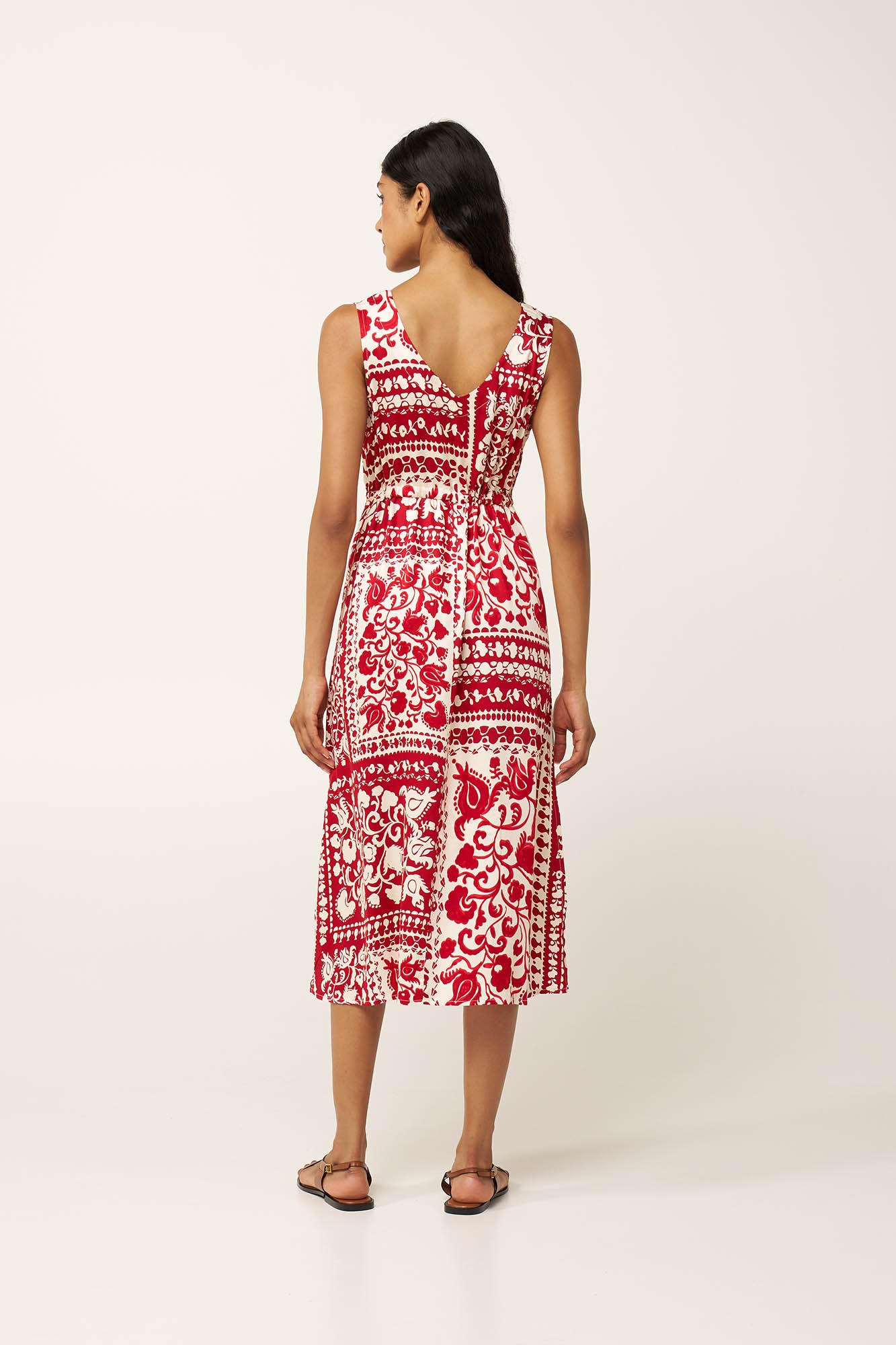 Vamp - Μακρύ Καλοκαιρινό Φόρεμα από Ποπλίνα