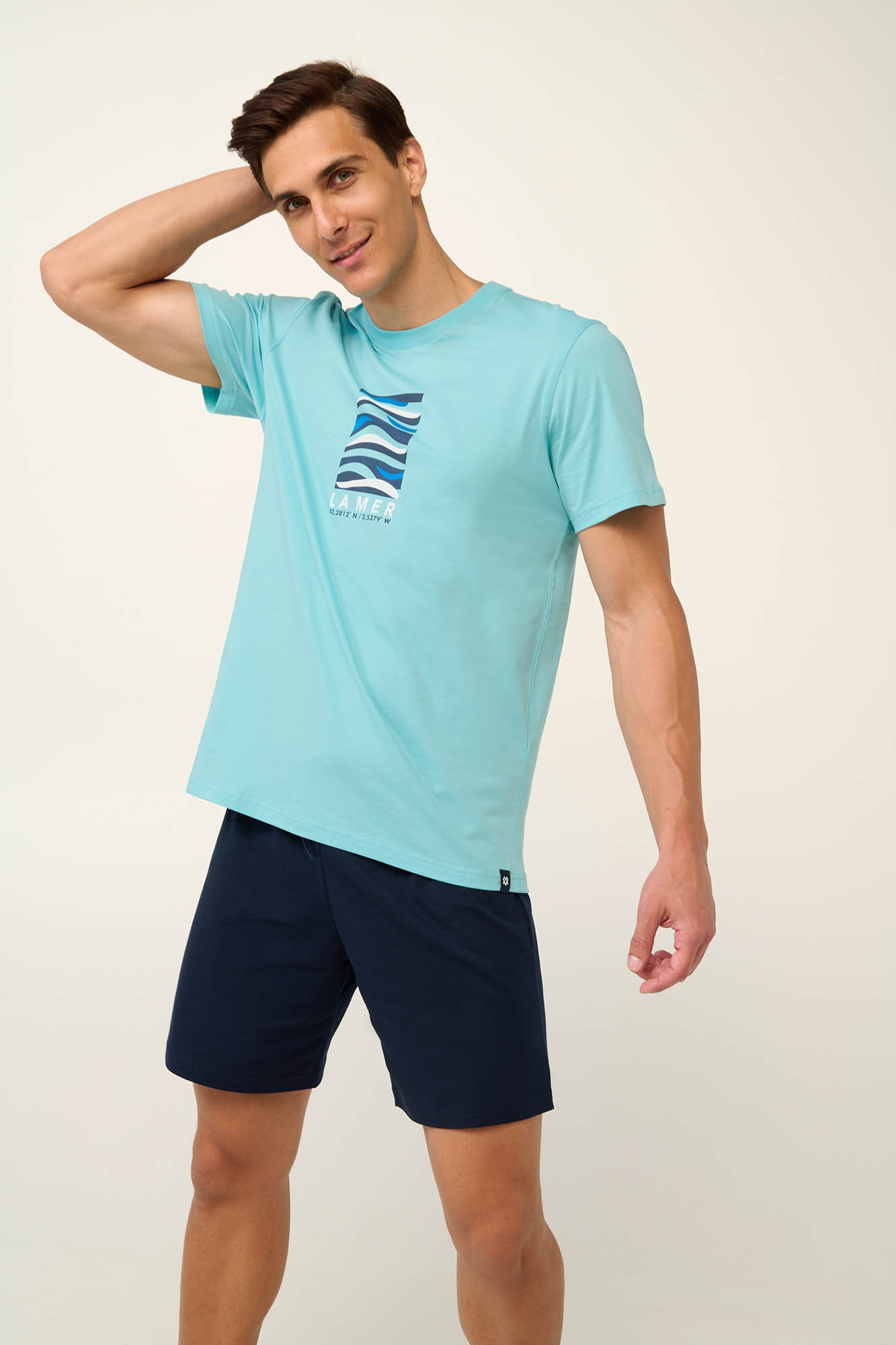 Vamp - Βαμβακερή Ανδρική Πυτζάμα με Κοντό Παντελόνι