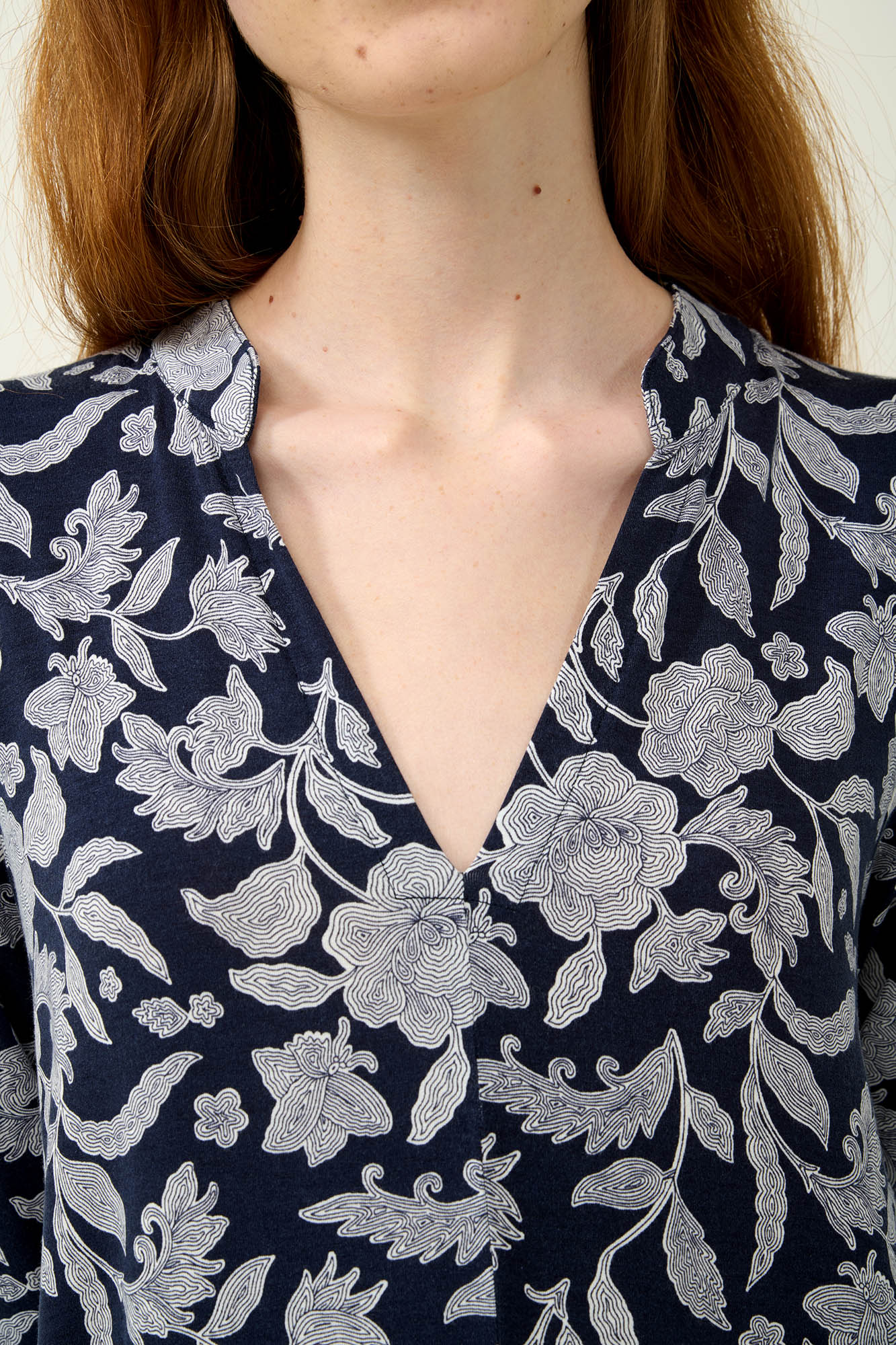 Vamp - Micromodal Φλροάλ Νυχτικό με Κουμπιά