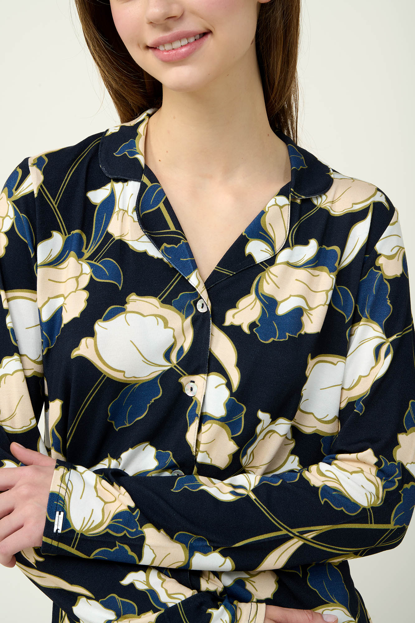 Vamp - Κουμπωτή Γυναικεία Πυτζάμα Viscose