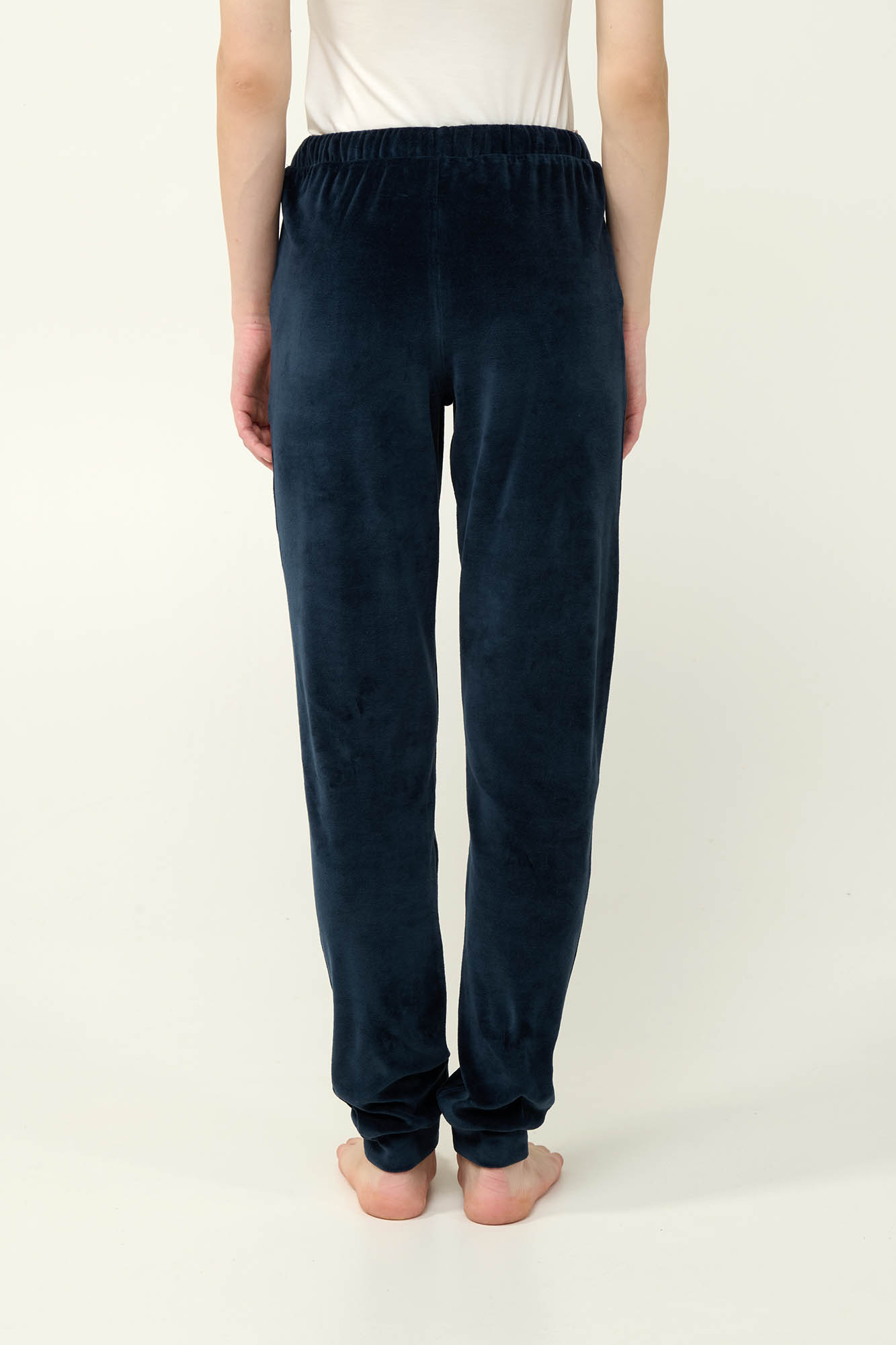 Vamp - Γυναικείο Velvet Παντελόνι με Μανσέτες