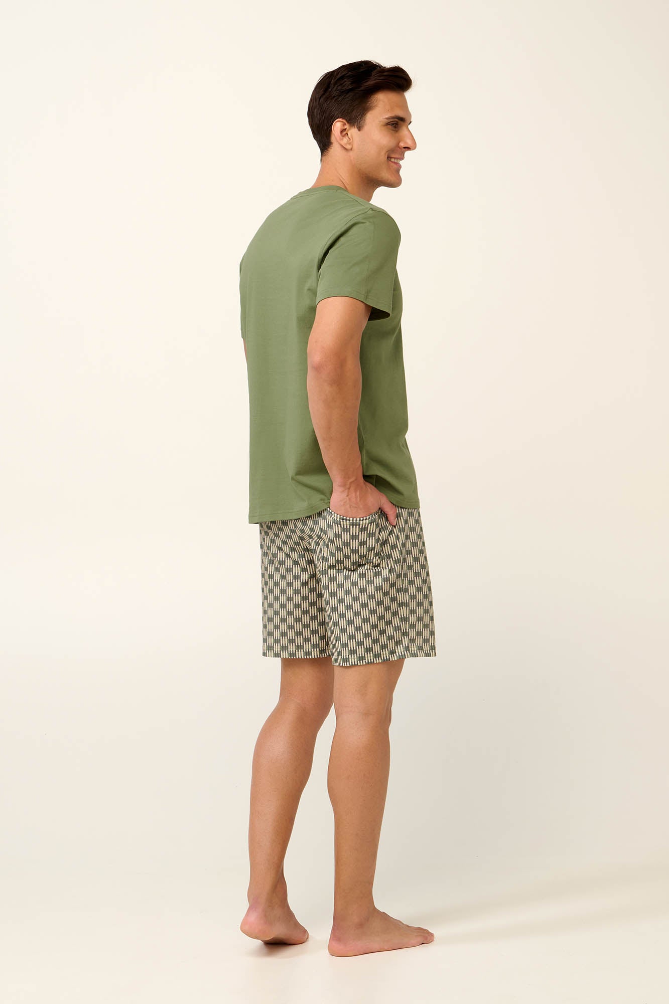 Vamp - Βαμβακερή Ανδρική Πυτζάμα με Κοντό Μανίκι