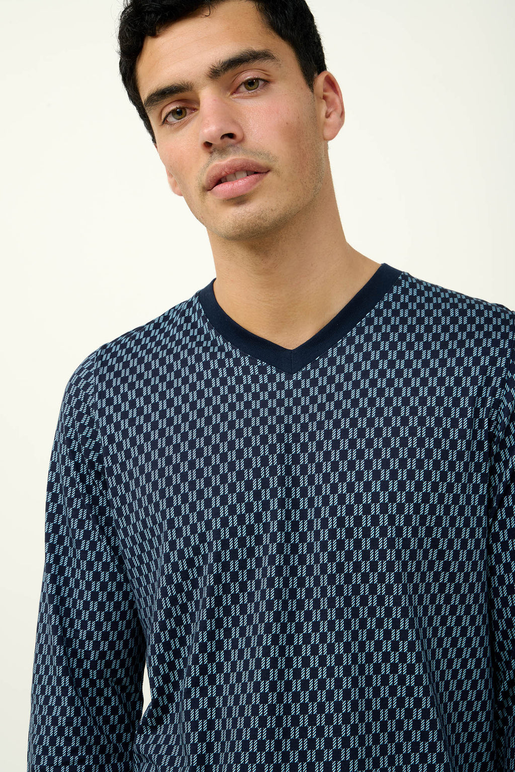 Vamp - Ανδρική Βαμβακερή Πυτζάμα με V Λαιμόκοψη