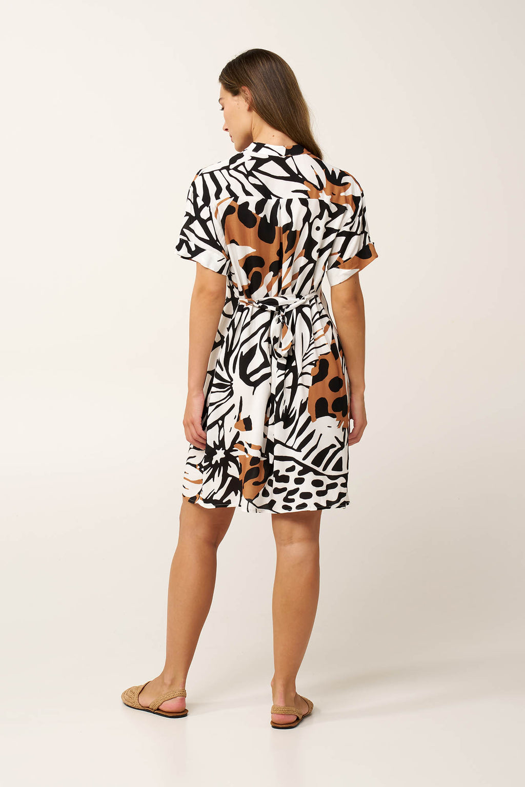 Vamp - Καλοκαιρινό Κουμπωτό Φόρεμα από Ποπλίνα