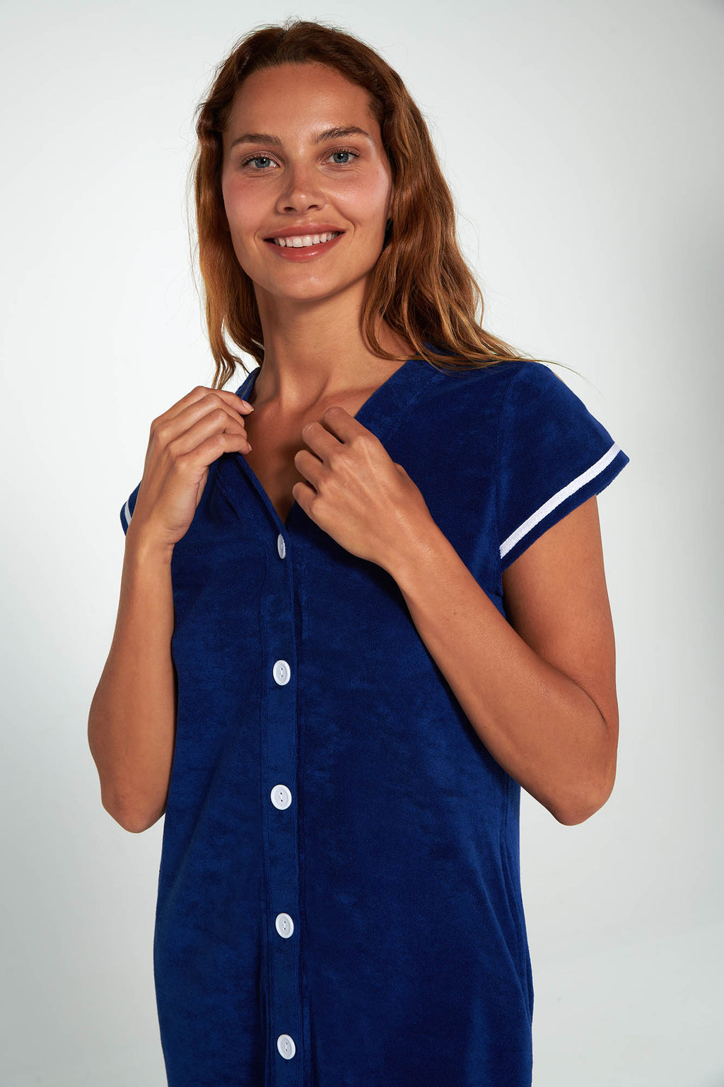 Vamp - Μονόχρωμο Frottee Φόρεμα