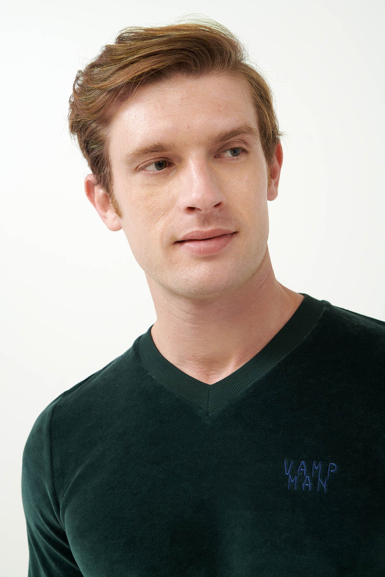 Vamp - Κλασική Πυτζάμα Velvet με V Λαιμόκοψη