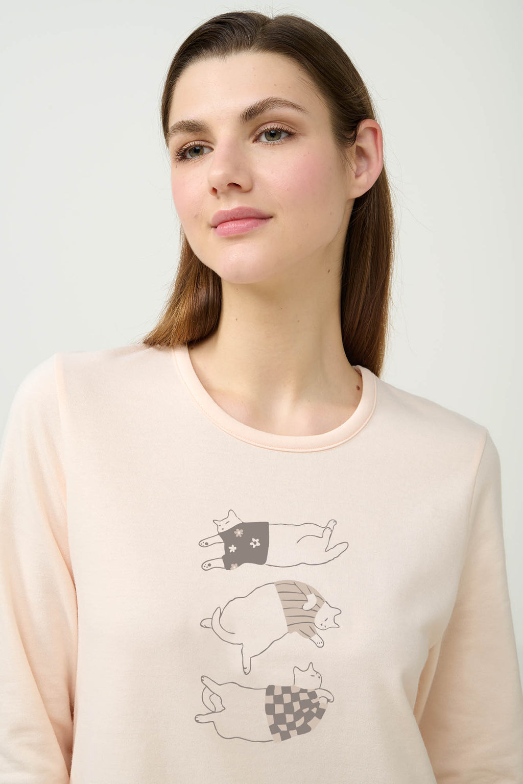 Vamp - Χειμερινό Βαμβακερό Φούτερ Νυχτικό