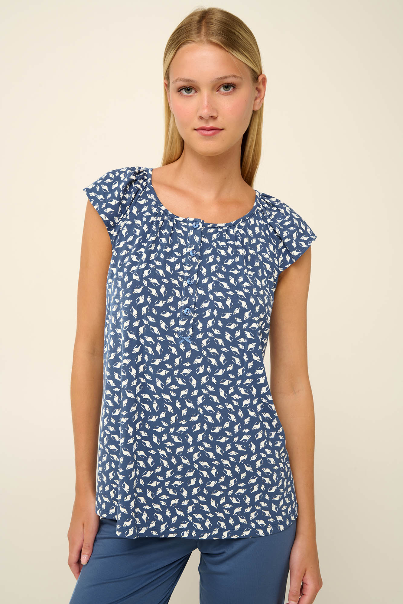 Vamp - Γυναικεία Πυτζάμα Micromodal με Σούρες και Πατιλέτα